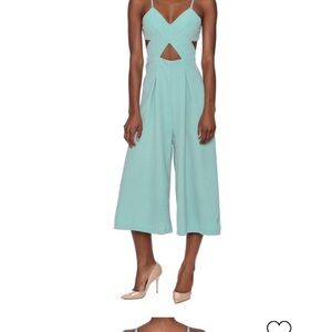 L’ATISTE  Out Culotte Jumpsuit Teal Size Small